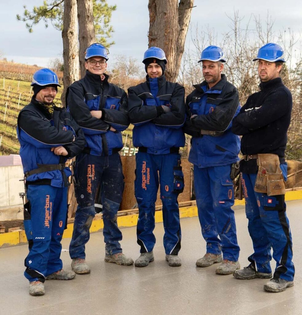 Jägerbau Pöggstall Team auf der Baustelle